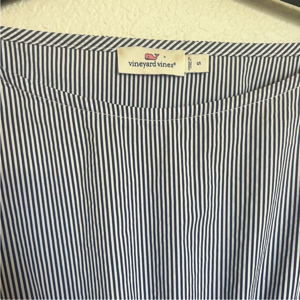 Vineyard Vines Smocked Waist Fit & Flare Striped Dress - Picture 6 of 12